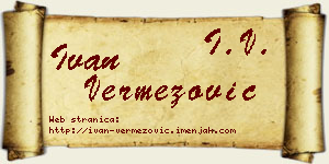 Ivan Vermezović vizit kartica
